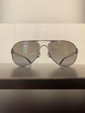 Oakley Silver Frame Gray Lens Aviator Sunglasses